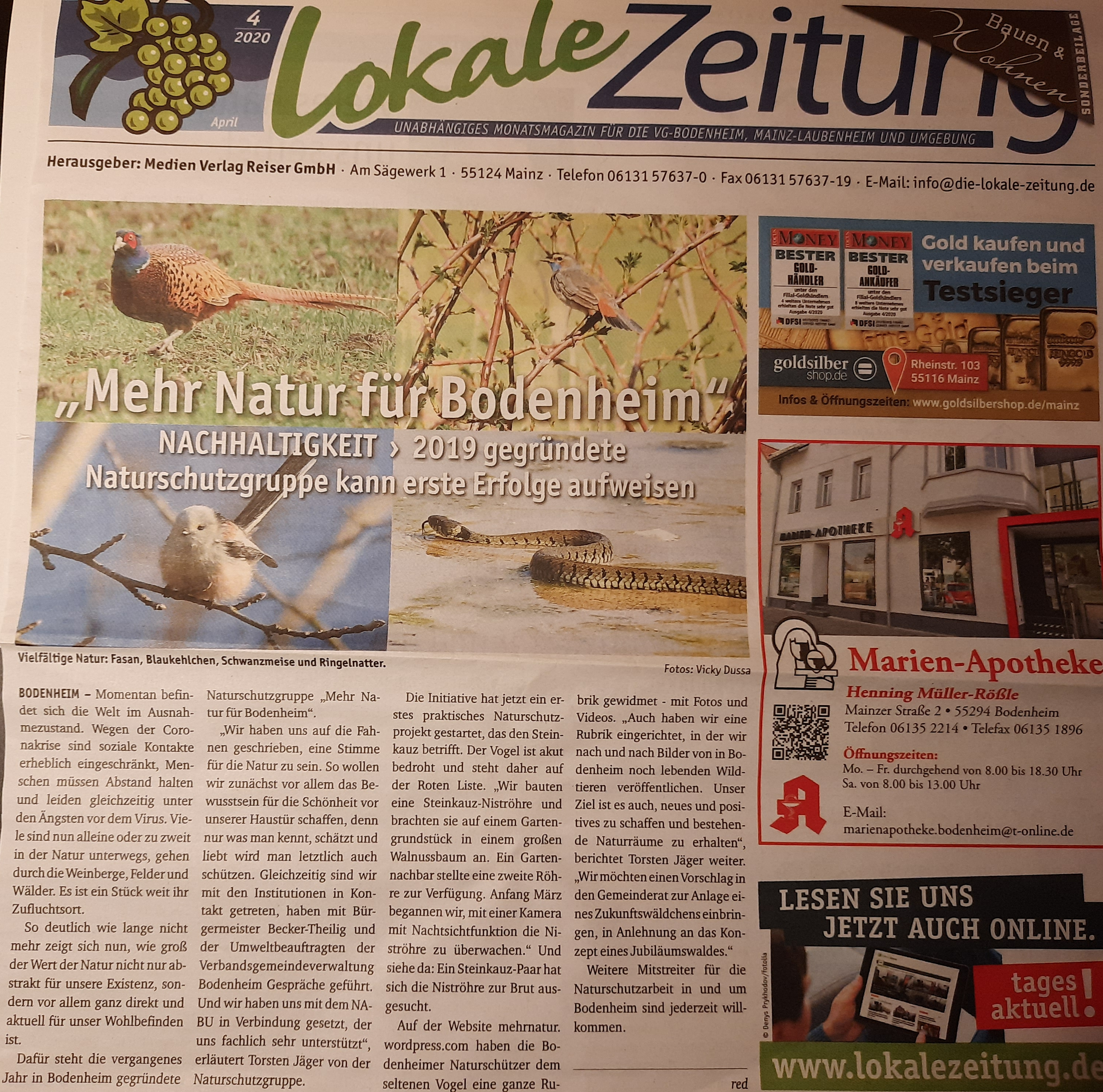 Lokale Zeitung April 2020