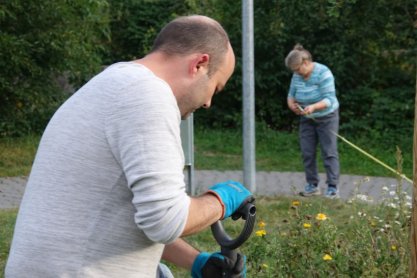 Messen und das neue Beet entsteht