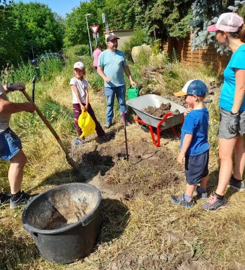 Die Anlage des Wildbienen-Bereichs