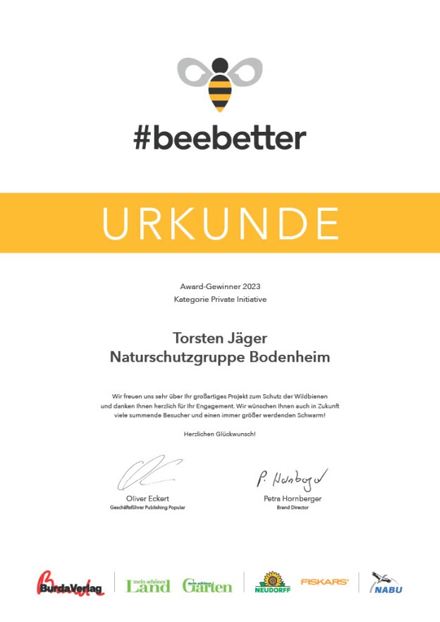 beebetter Urkunde