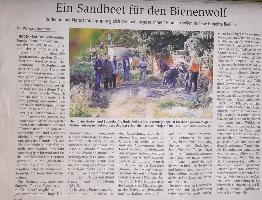 Zeitungsartikel, Allgemeine Zeitung Mainz, 20.10.2023