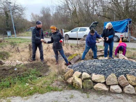 Umschichten der Steine
