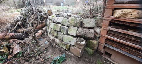 Fertige Trockenmauer