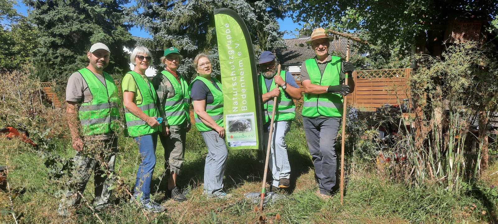 Beachflag und Vereins-Warnwesten